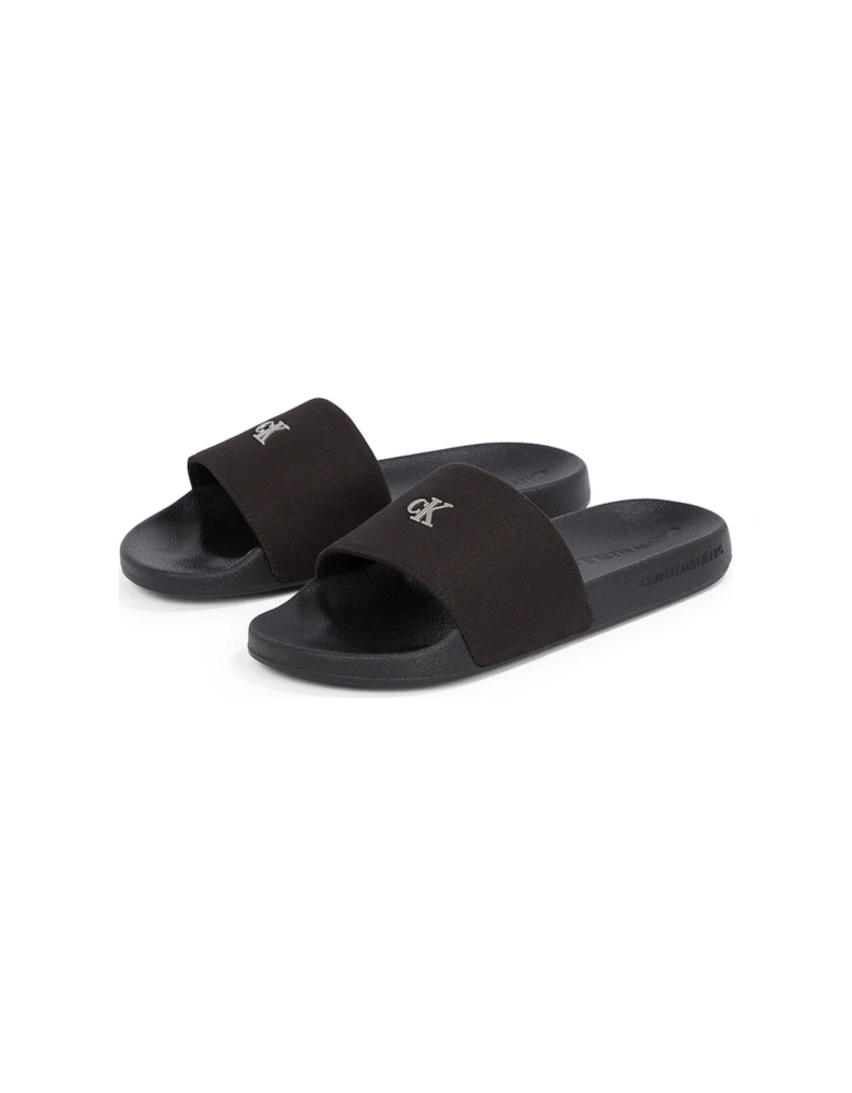 Monogram Logo Slide - Black