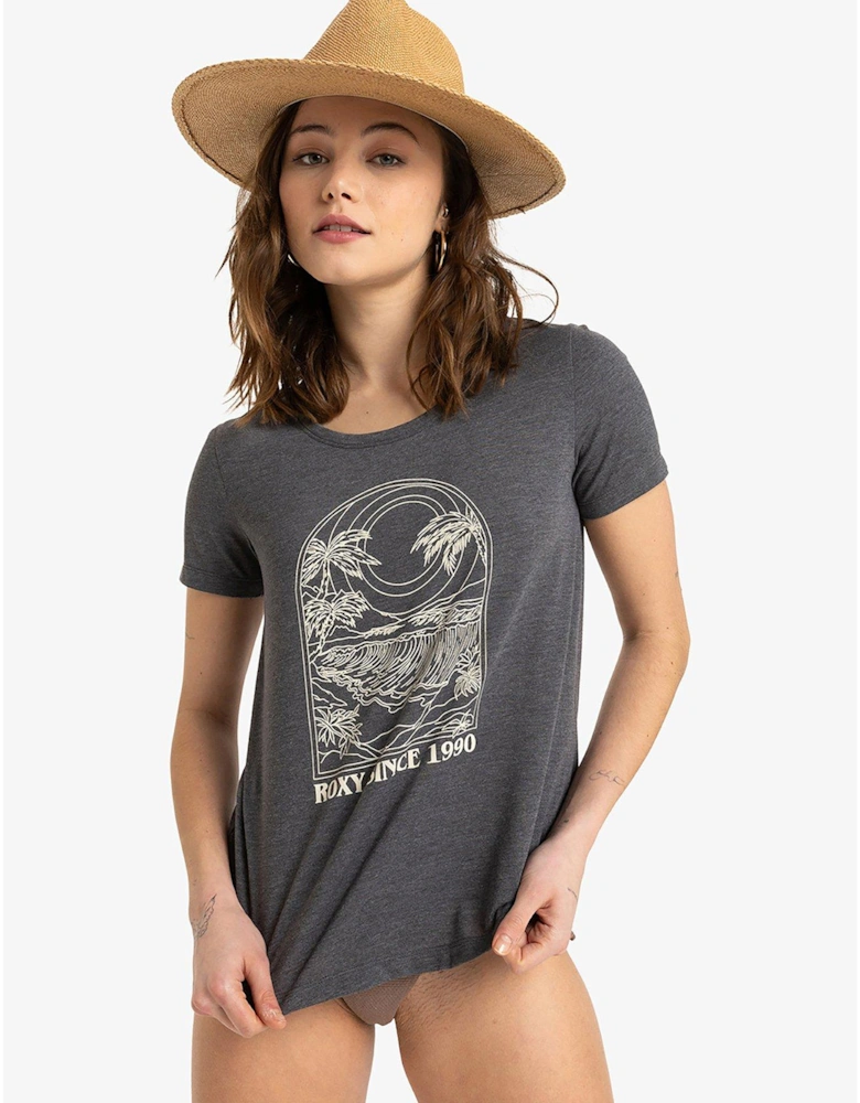 Womens Surfclassic Short Sleeve Top - Black