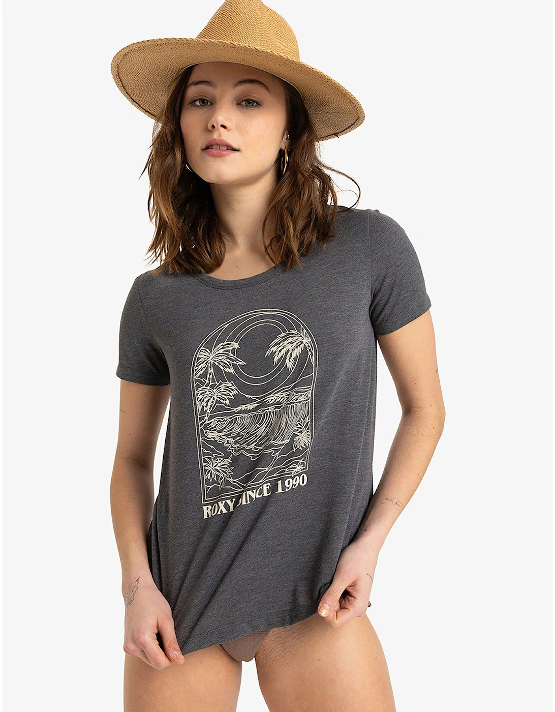 Womens Surfclassic Short Sleeve Top - Black, 2 of 1