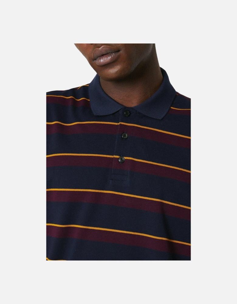 Mens College Stripe Polo Shirt