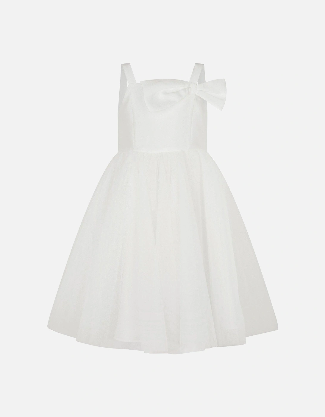 Girls Betty Bow Dress - Ivory, 2 of 1