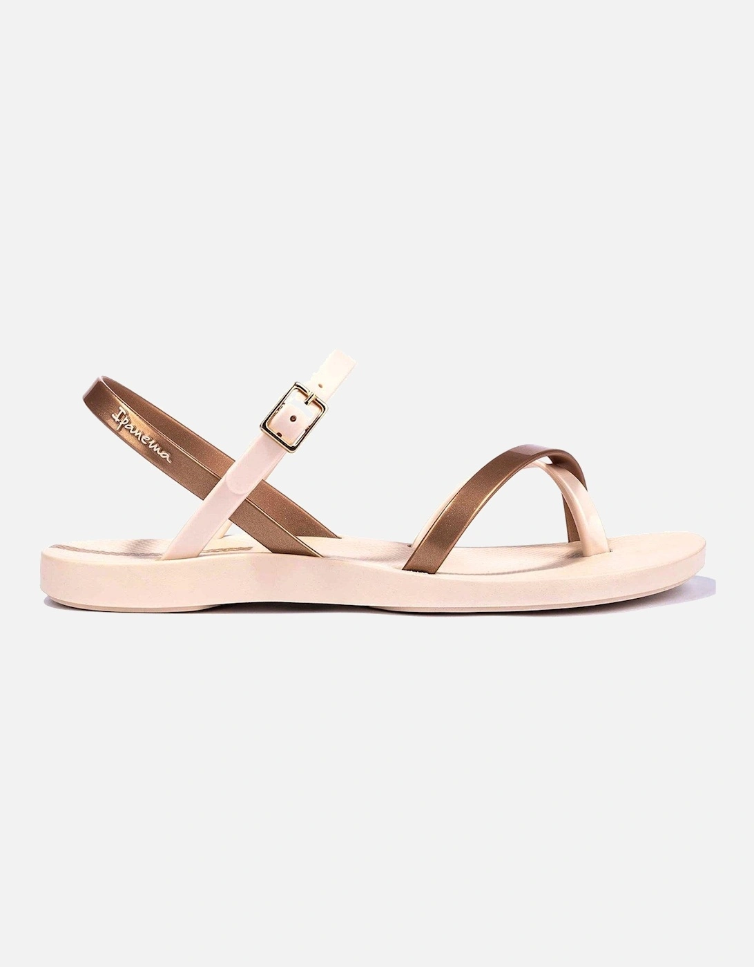 Fashion Sand Strappy Metallic Sandal - Beige, 2 of 1