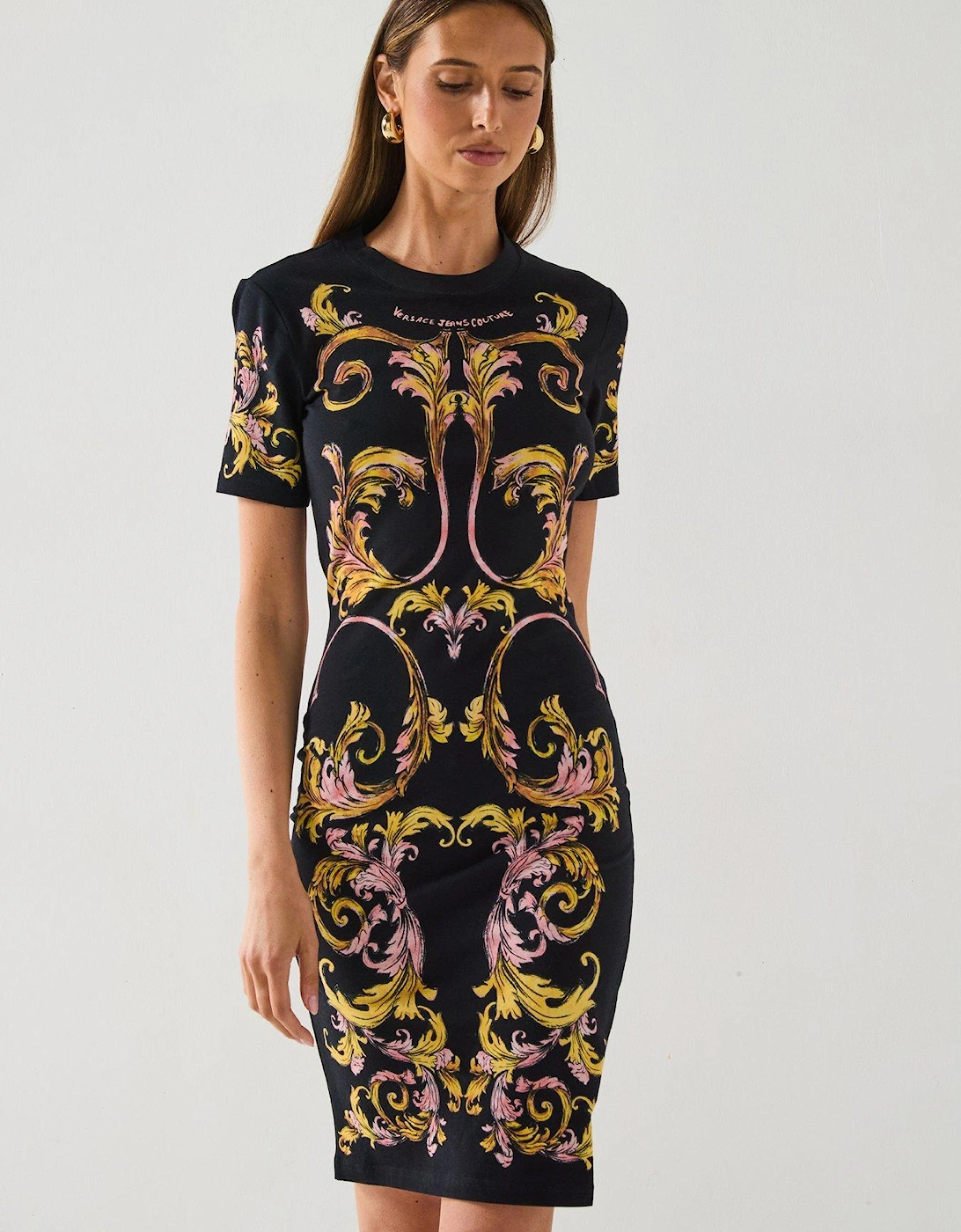 Marco Baroque T-Shirt Dress - Black, 2 of 1