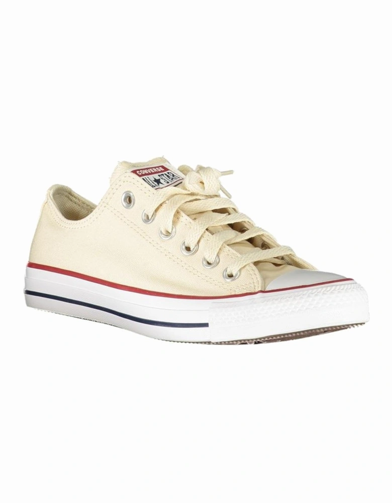 Chic Beige Contrast Detail Sneakers Women