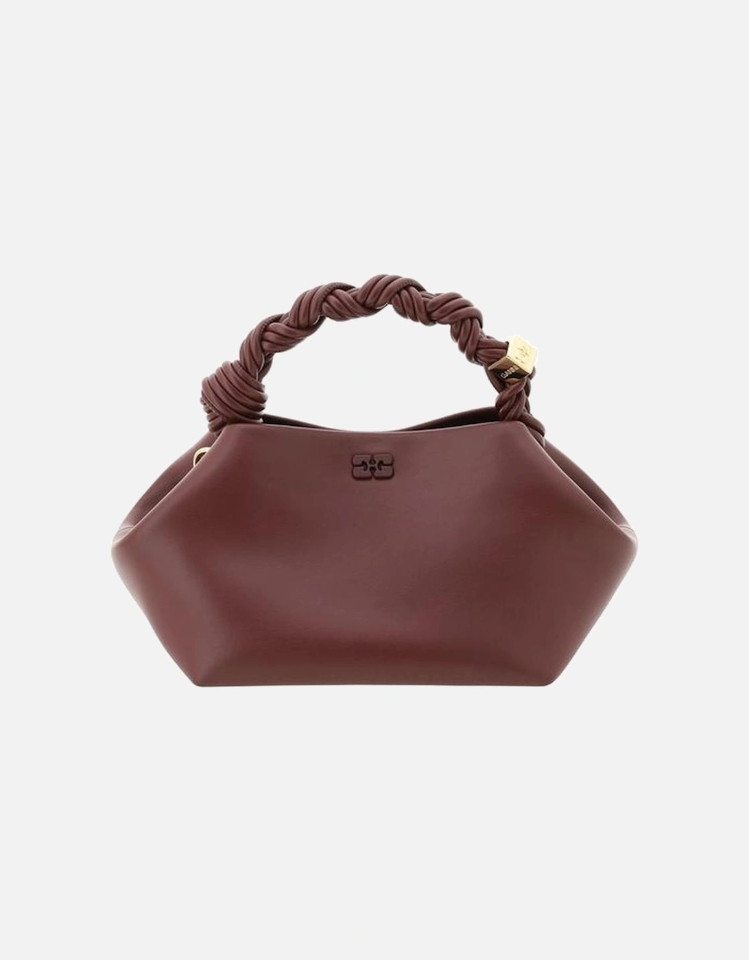 Leather Bou Small Shoulder Bag with Braided Handle Women - Bordeaux, 5 of 4