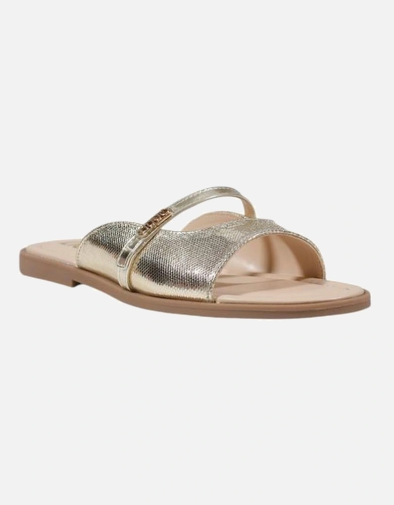 Elegant Polyurethane Sandals with Modern Design Women - Gold