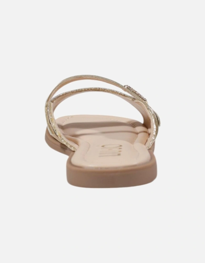 Elegant Polyurethane Sandals with Modern Design Women - Gold