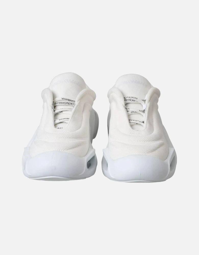 Polyester Canvas Sneakers with Air Cushioned Sole Women - White