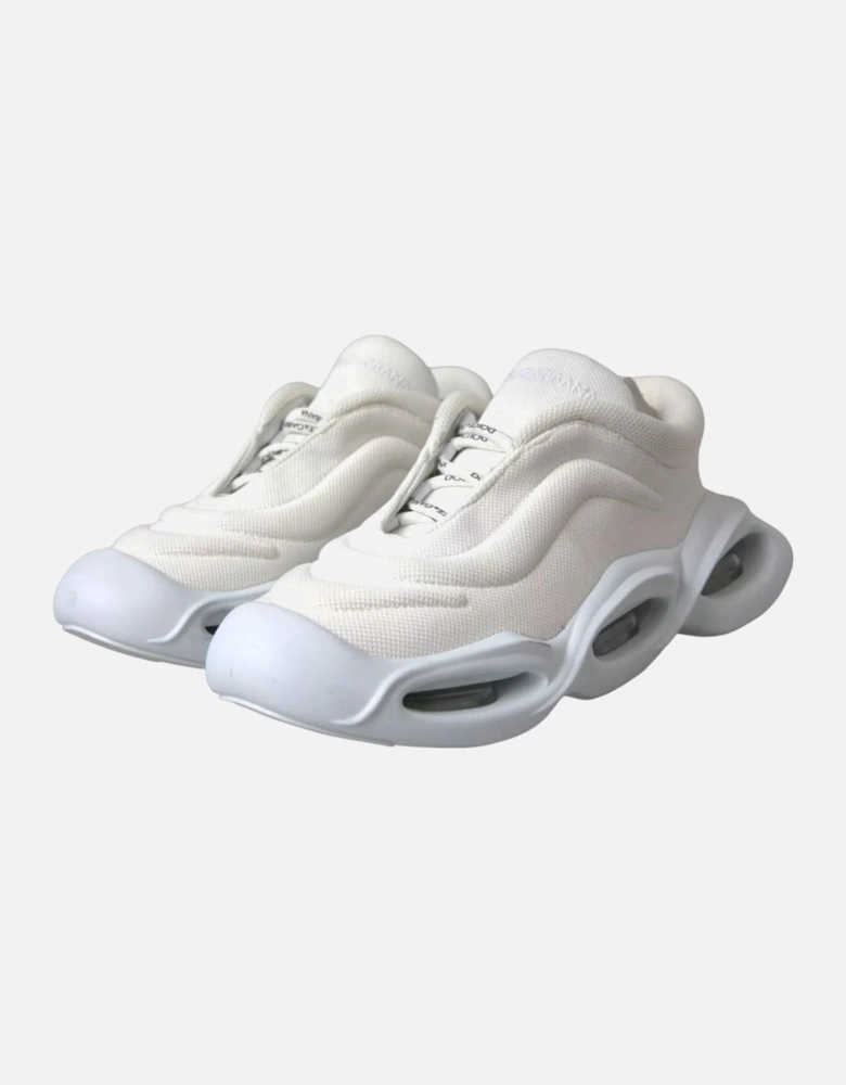 Polyester Canvas Sneakers with Air Cushioned Sole Women - White