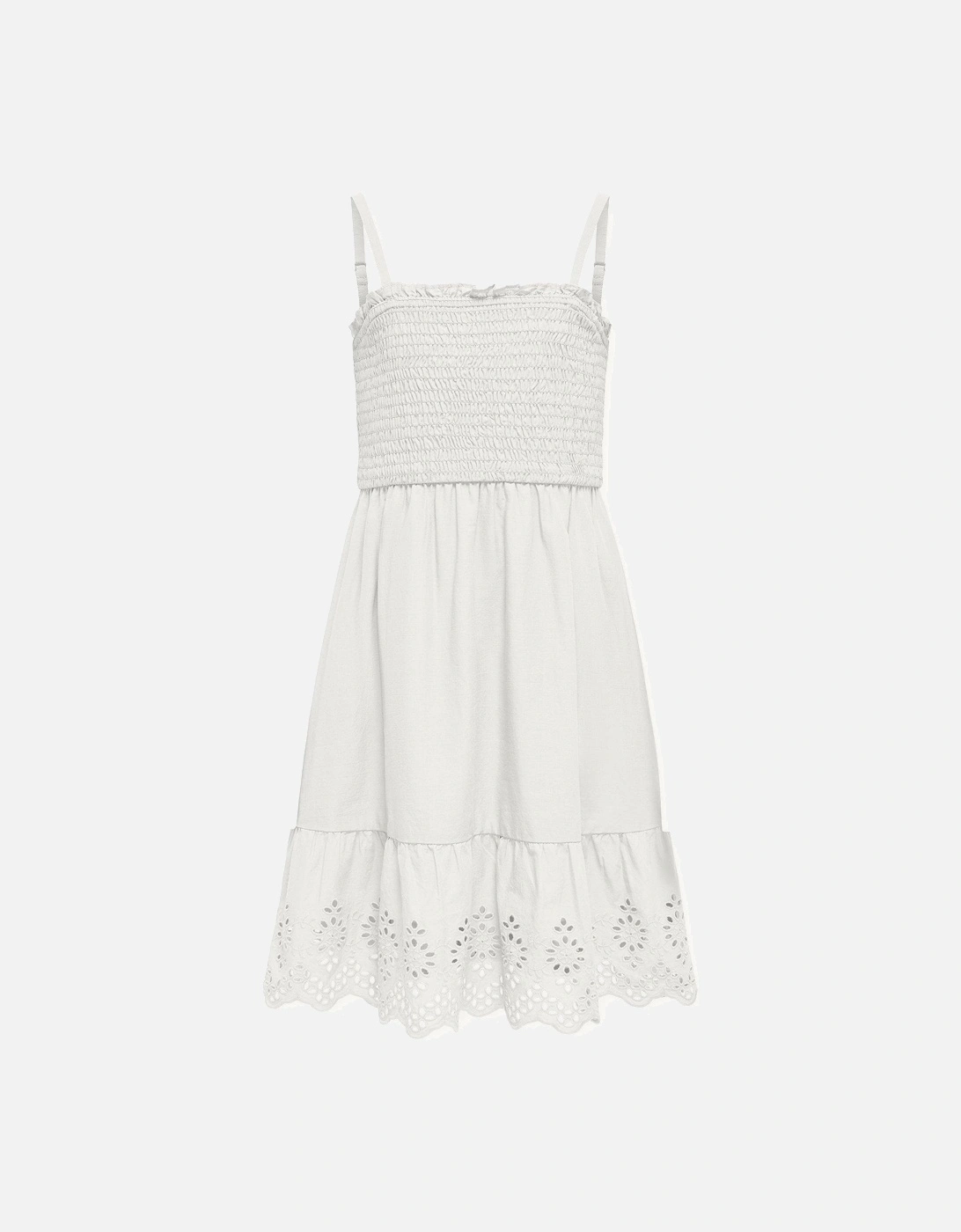 Girls Smocked Strappy Dress - Cloud Dancer, 2 of 1