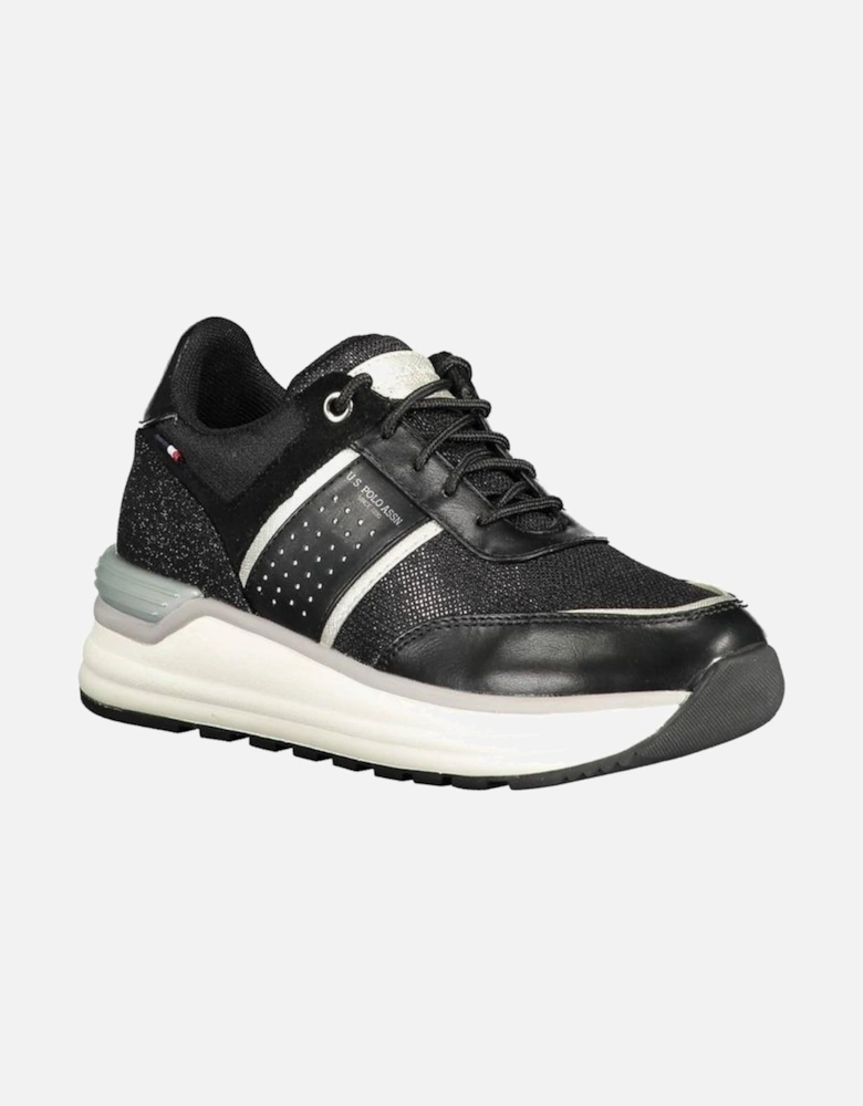 Lace-Up Sports Shoe with Contrasting Details Women - Black