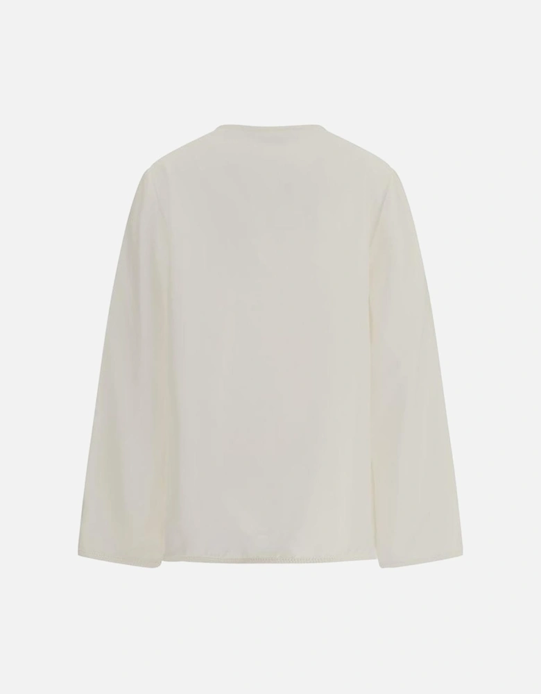 Polo Shirt with Twisted Front Detail Women - White Polo Shirts
