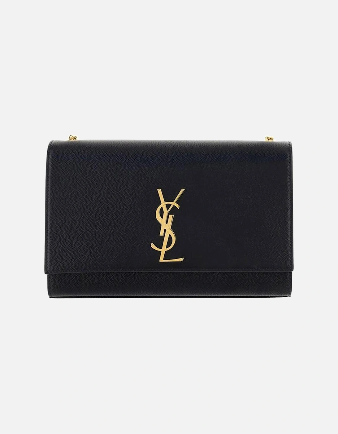 Monogram Leather Shoulder Bag with Magnetic Flap Women - Black, 5 of 4