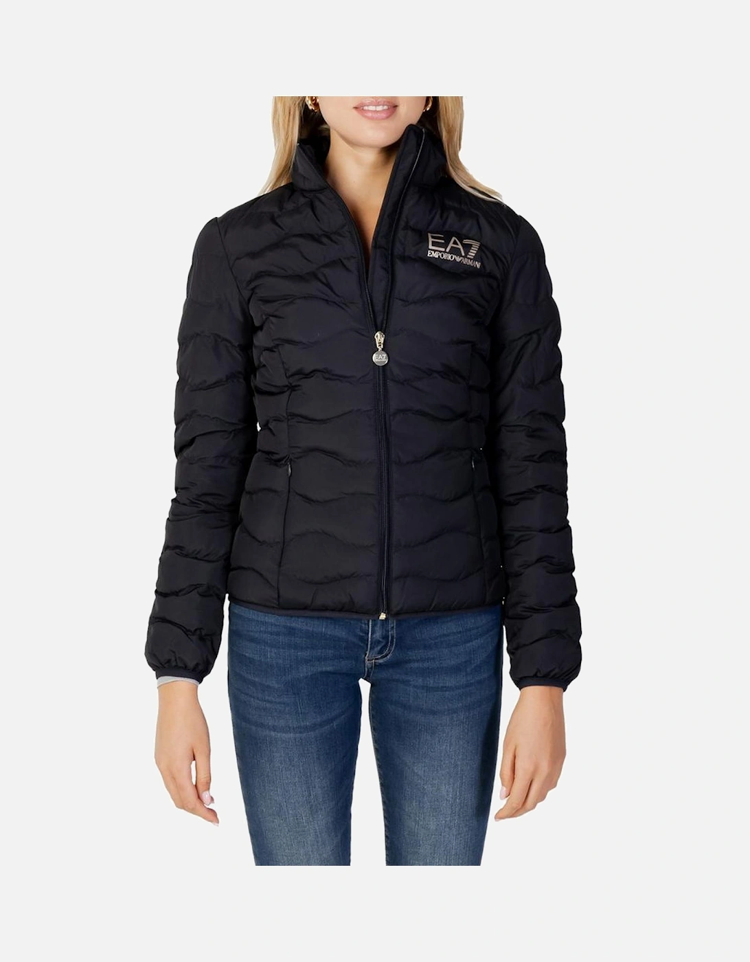Womens Quilted Puffer Jacket - Black Jackets, 6 of 5