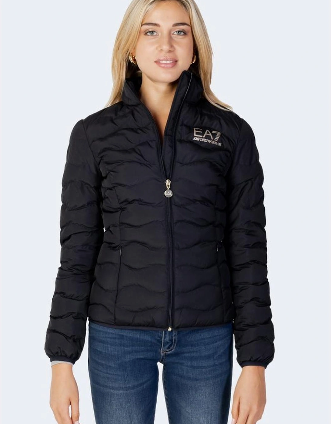 Womens Quilted Puffer Jacket - Black Jackets