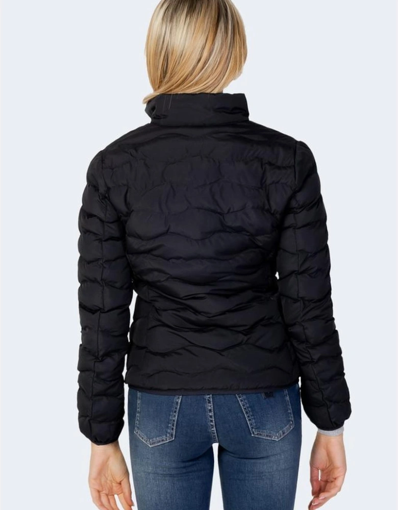 Womens Quilted Puffer Jacket - Black Jackets