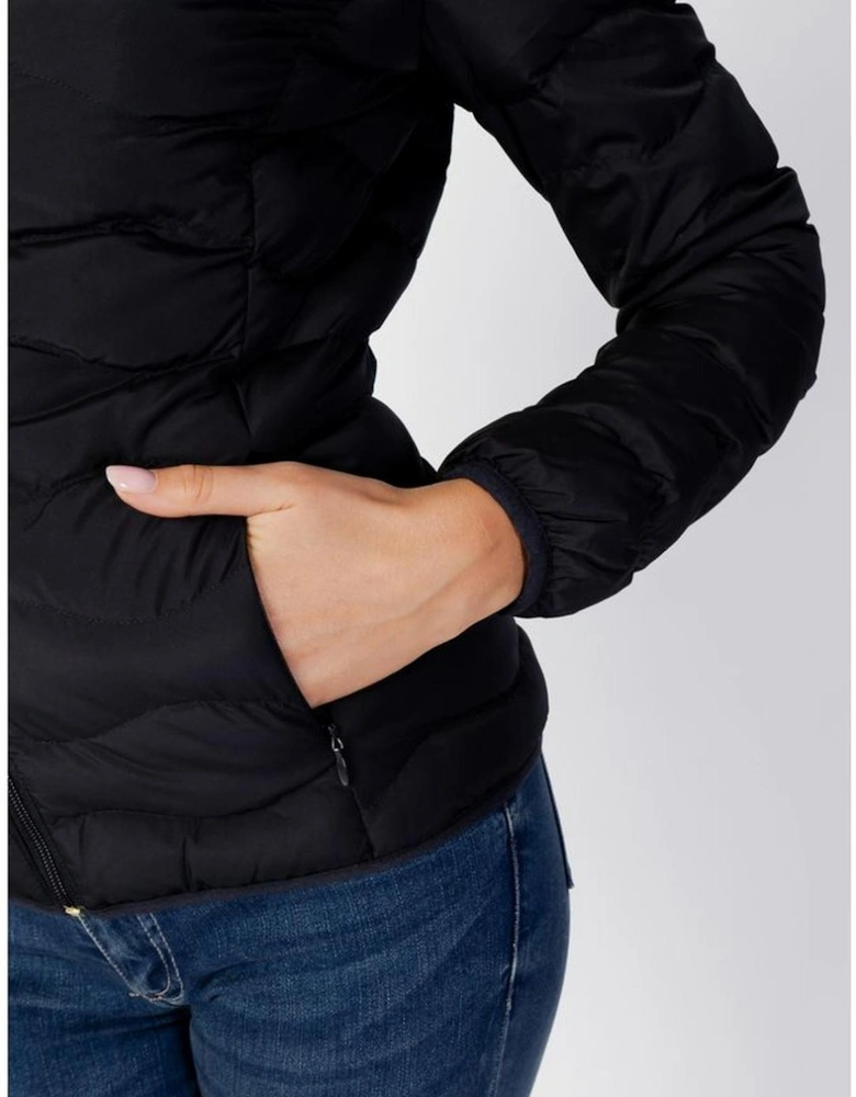 Womens Quilted Puffer Jacket - Black Jackets