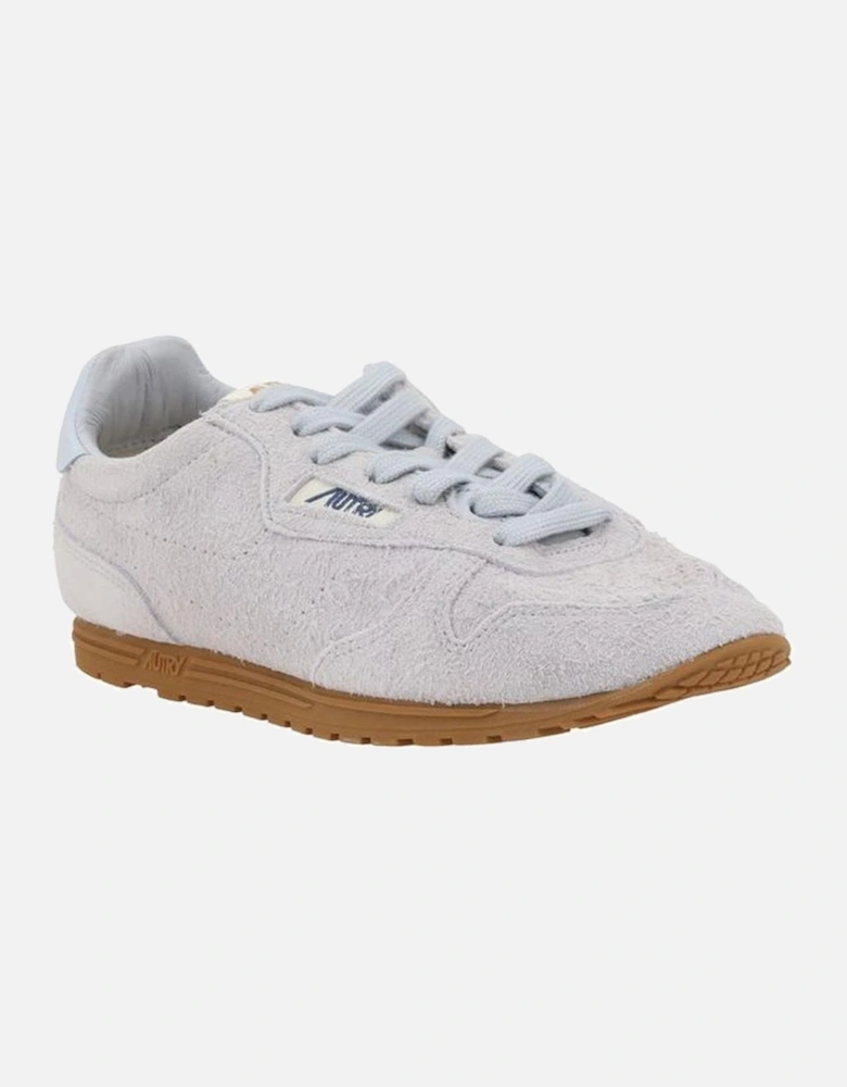 Windspin Low Suede Sneakers with Monogram Detailing Women - Light Blue