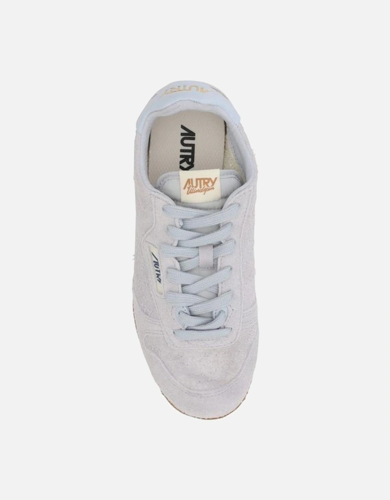 Windspin Low Suede Sneakers with Monogram Detailing Women - Light Blue