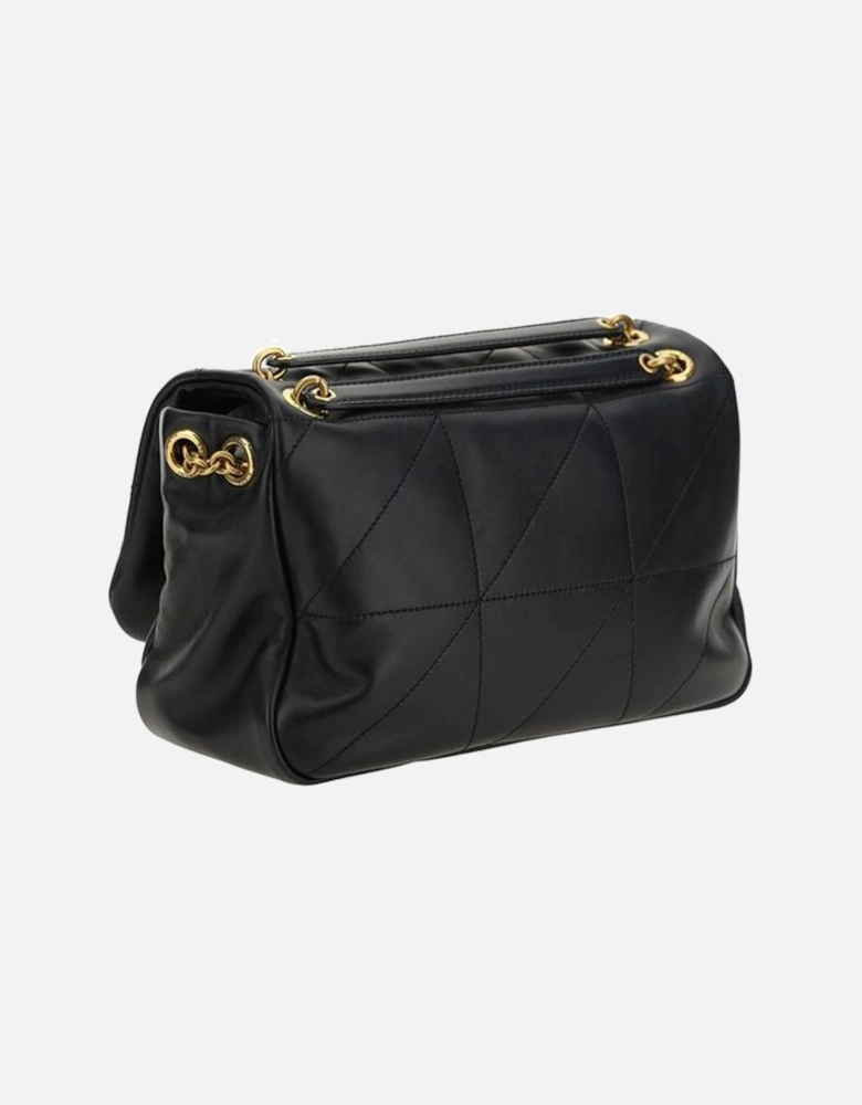 Lambskin Magnetic Flap Shoulder Bag Women - Black