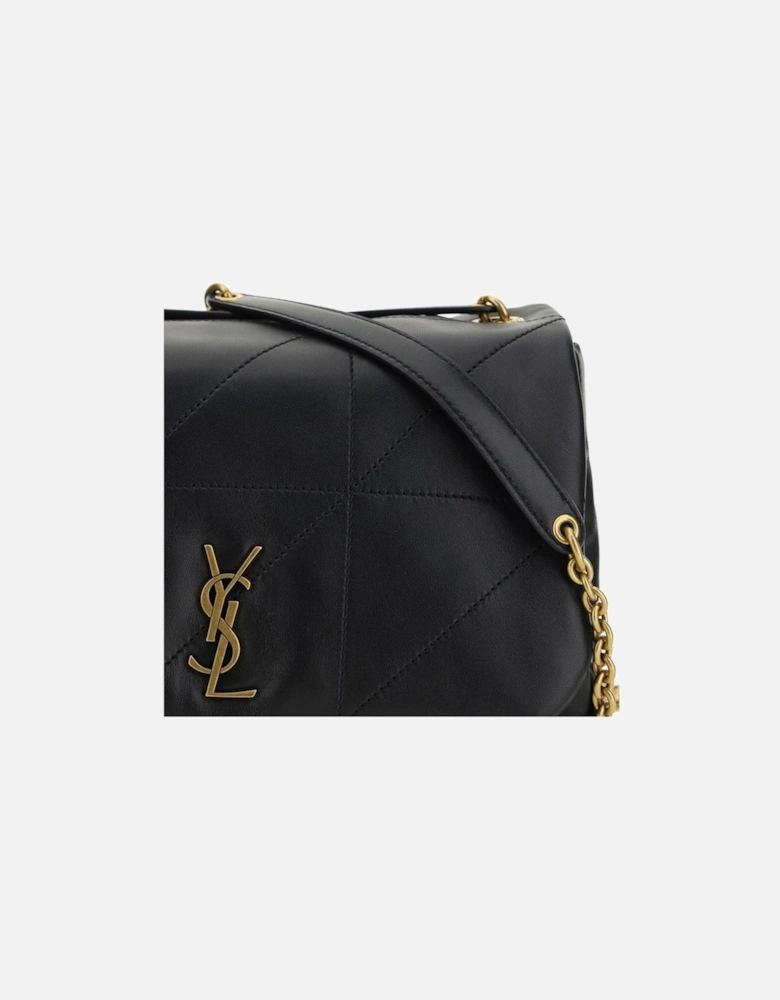Lambskin Magnetic Flap Shoulder Bag Women - Black
