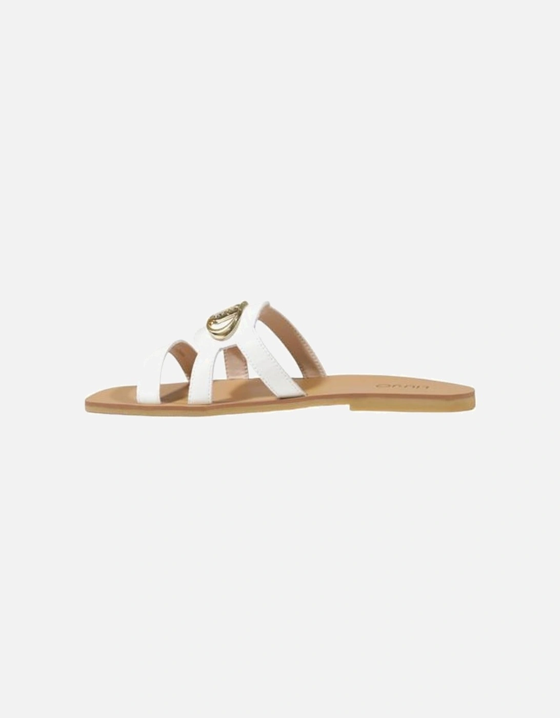 Leather Upper Womens Sandals - Cream