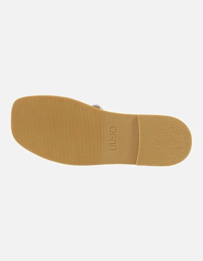 Leather Upper Womens Sandals - Cream