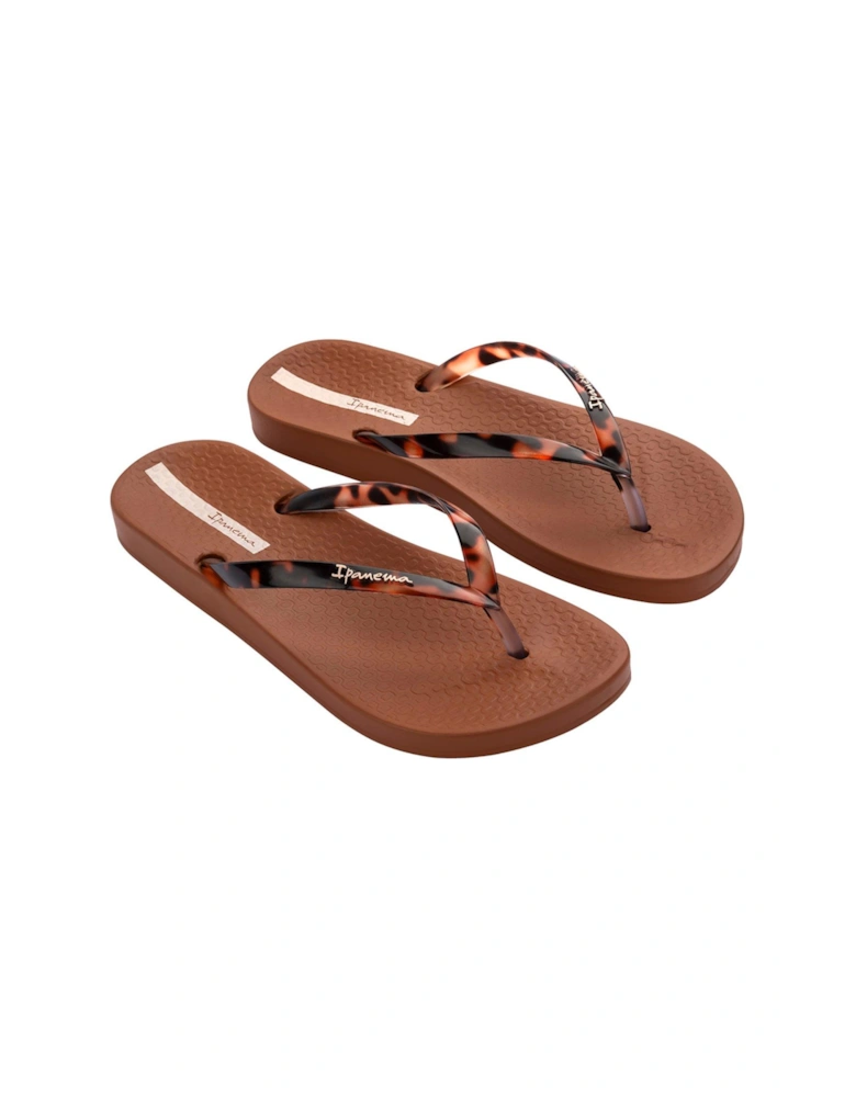 Anat Connect Tortoise Shell Print Flip-Flop - Brown