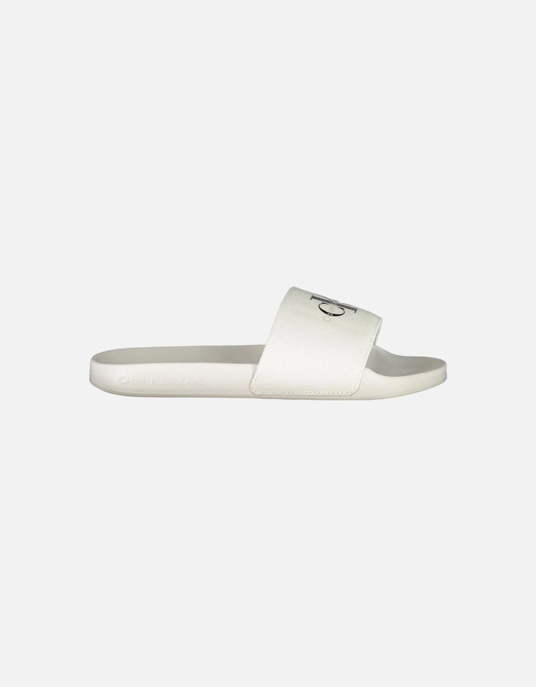 Logo-Print Contemporary Chic Sliders Women - White, 4 of 3