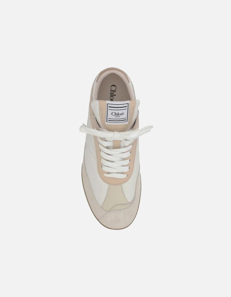 Leather Kick Sneakers with Suede Details Women - Multicolor