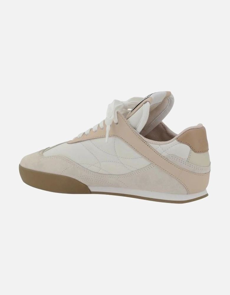 Leather Kick Sneakers with Suede Details Women - Multicolor