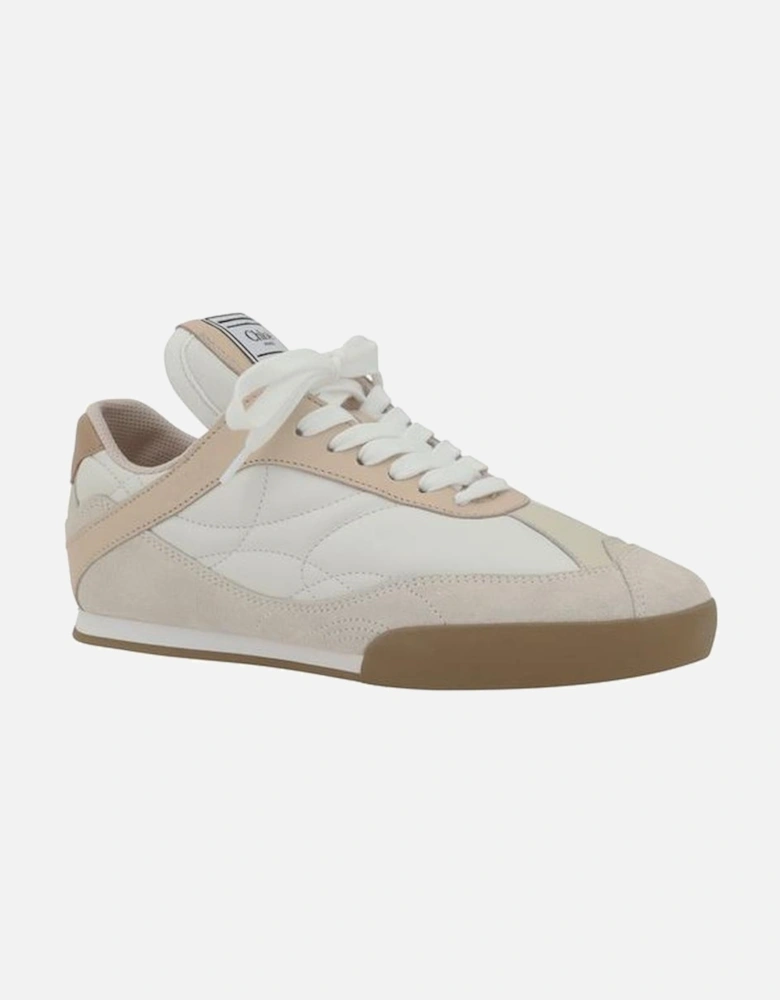 Leather Kick Sneakers with Suede Details Women - Multicolor