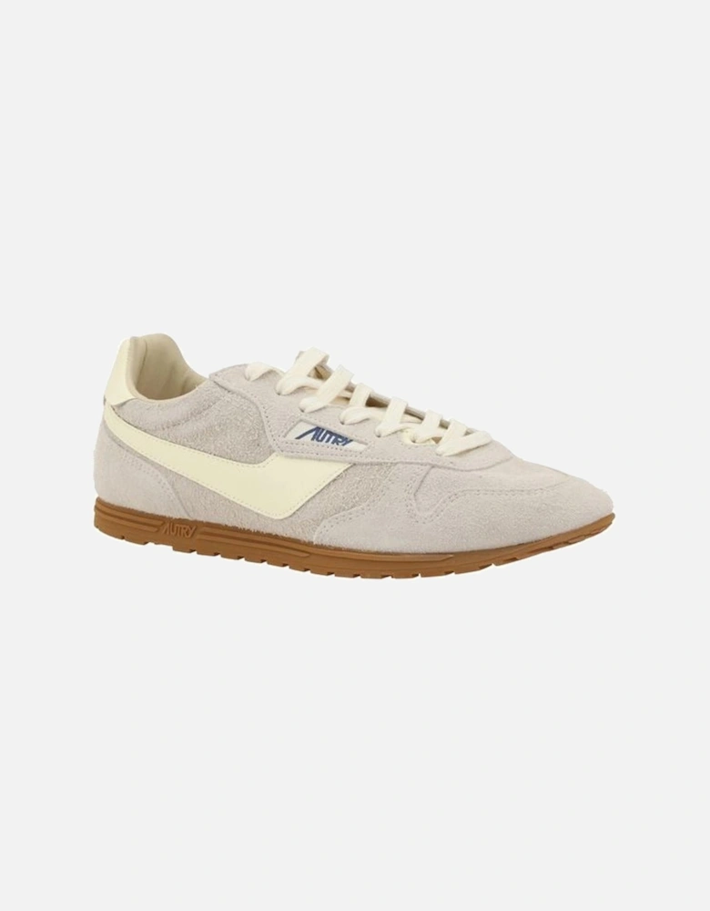 Windspin Low Suede Sneakers with Monogram Women - Beige
