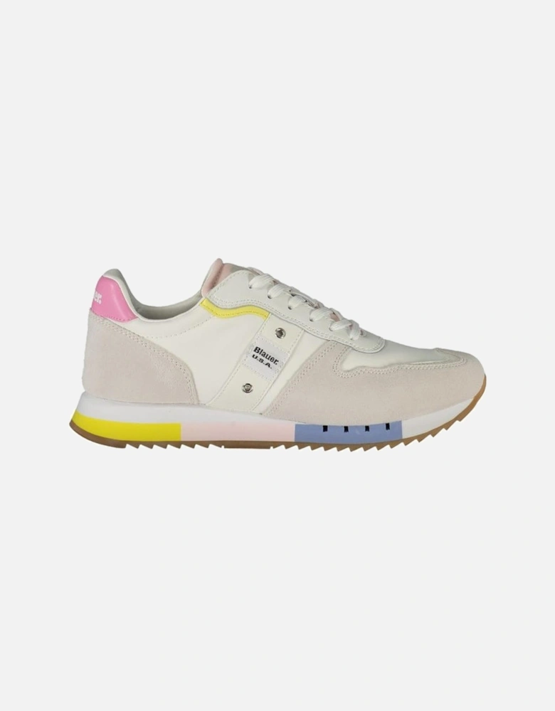 High-Fashion Lace-Up Sports Shoe with Removable Insole Women - White
