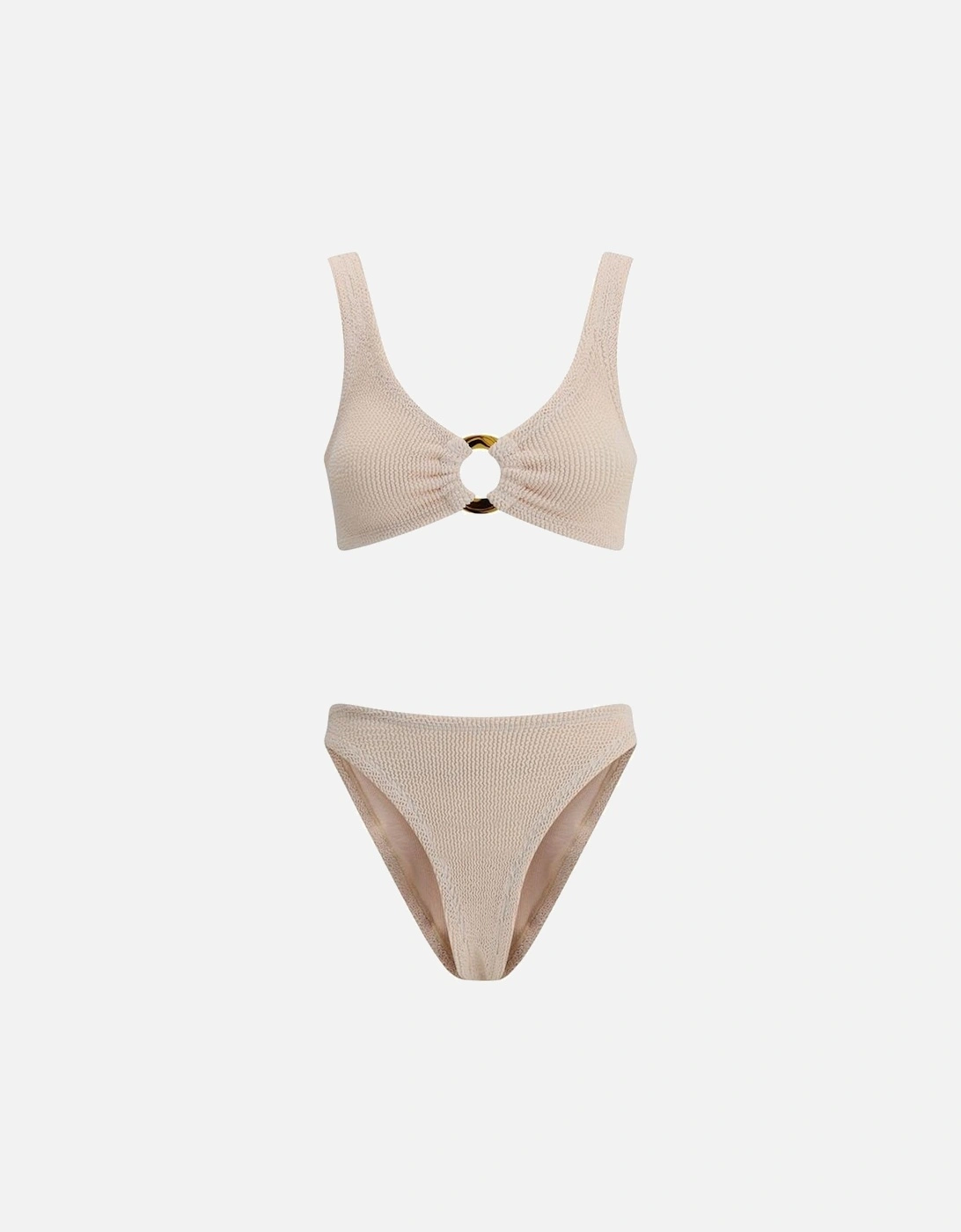Off-Shoulder Cut-Out Crinkle Swimsuit Women - Cream Swimwear, 4 of 3