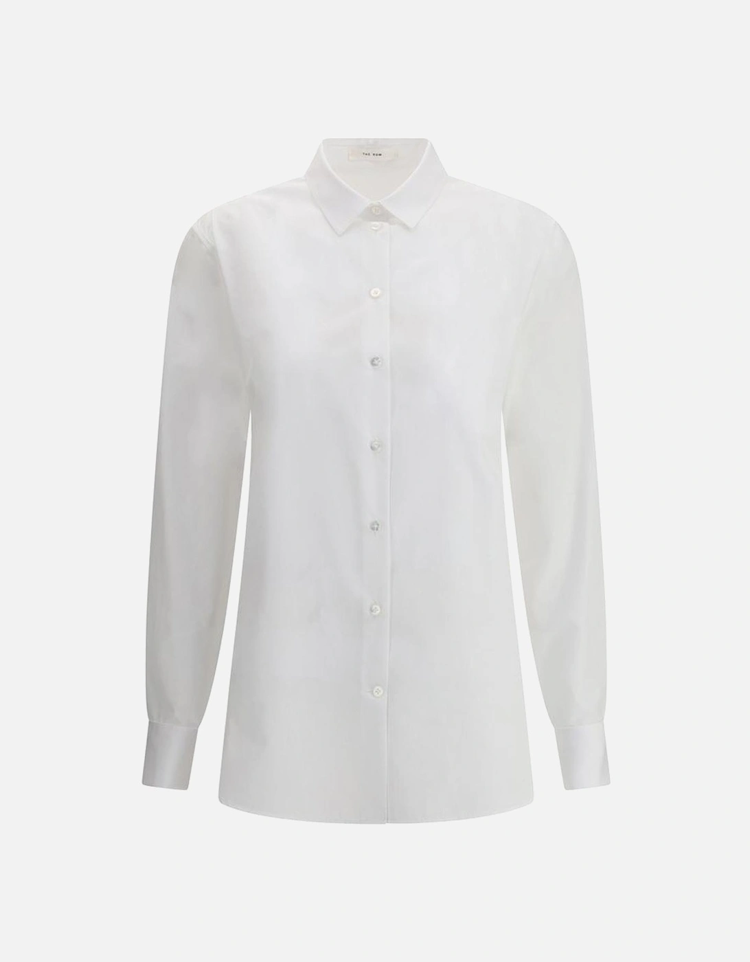 Classic Collar Cotton Shirt with Adjustable Button Cuffs Women - White, 3 of 2