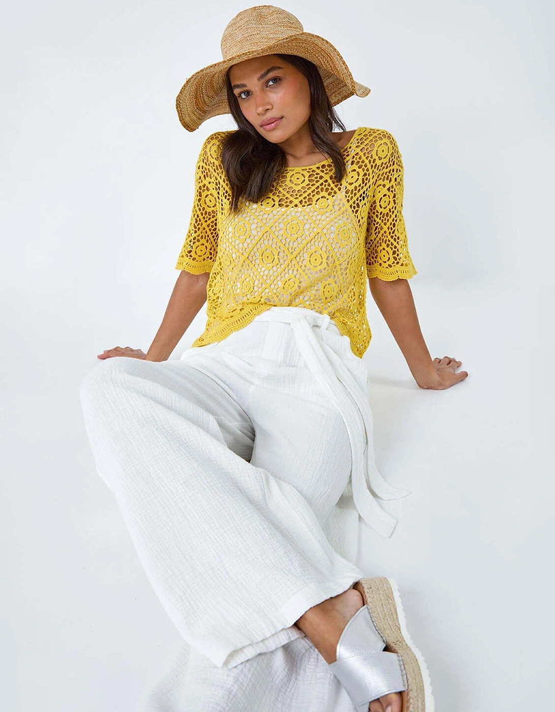 Cotton Crochet T-shirt, 2 of 1