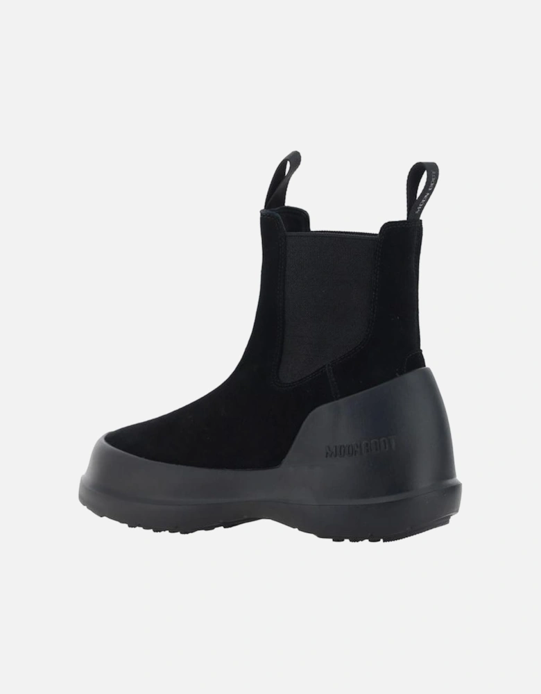 Leather Luna Chelsea Boots with Shearling Lining Women - Black