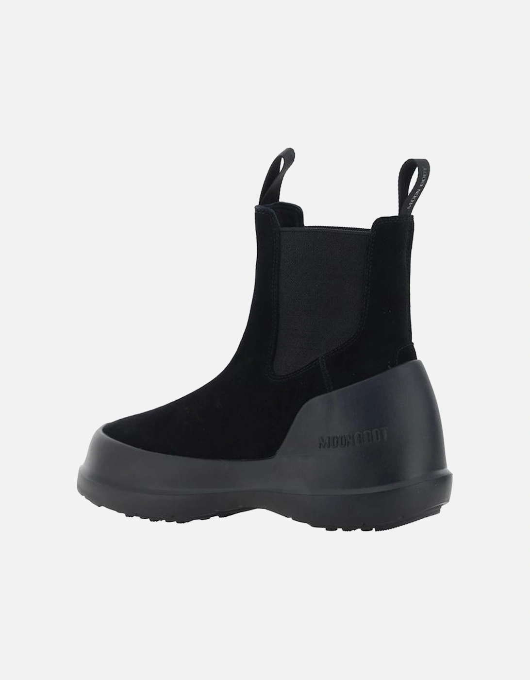 Leather Luna Chelsea Boots with Shearling Lining Women - Black
