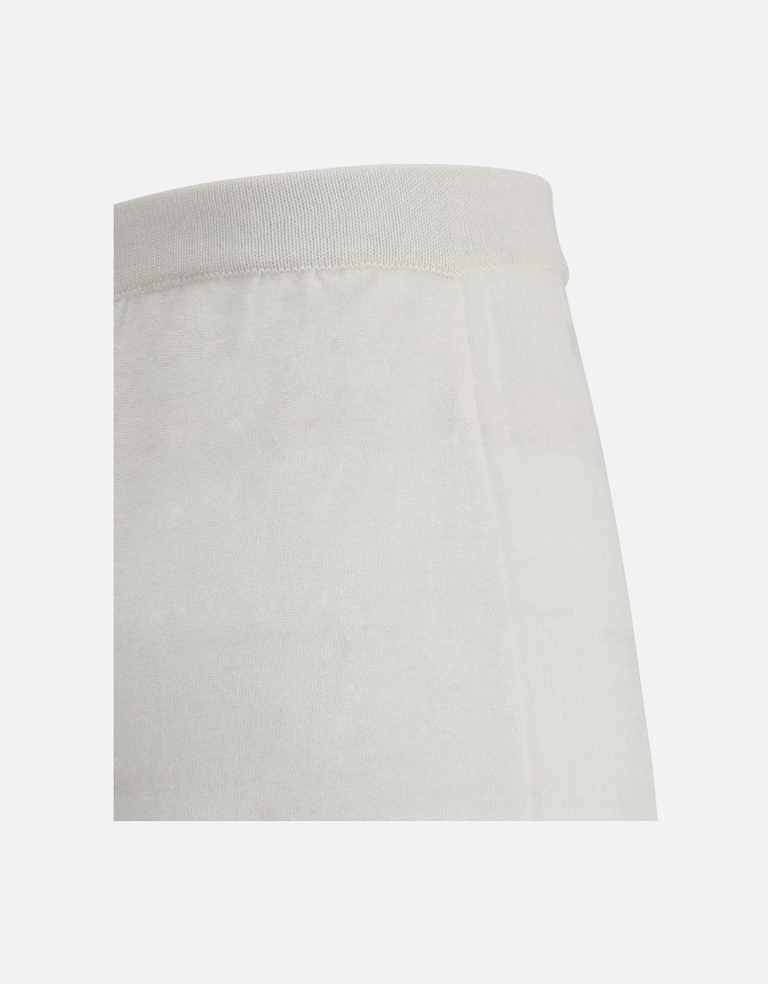 Wide Leg Linen Pants with Elastic Waistband Women - White Jeans
