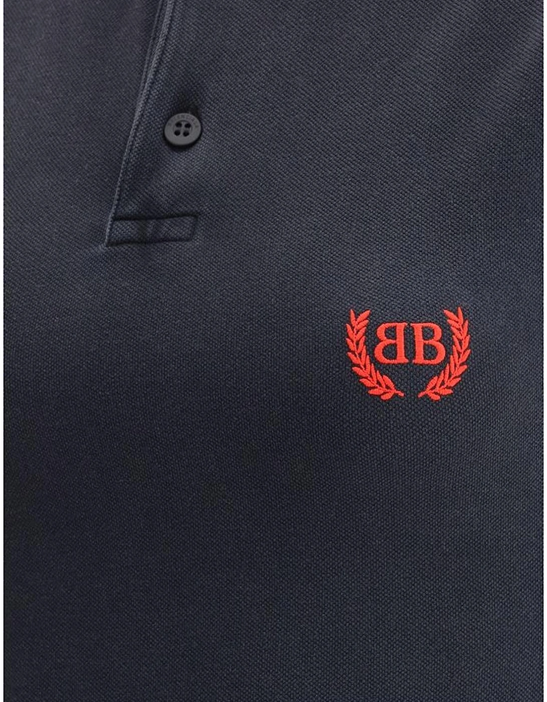 Cotton Polo Style Dress with Embroidered Logo Women - Black Dresses