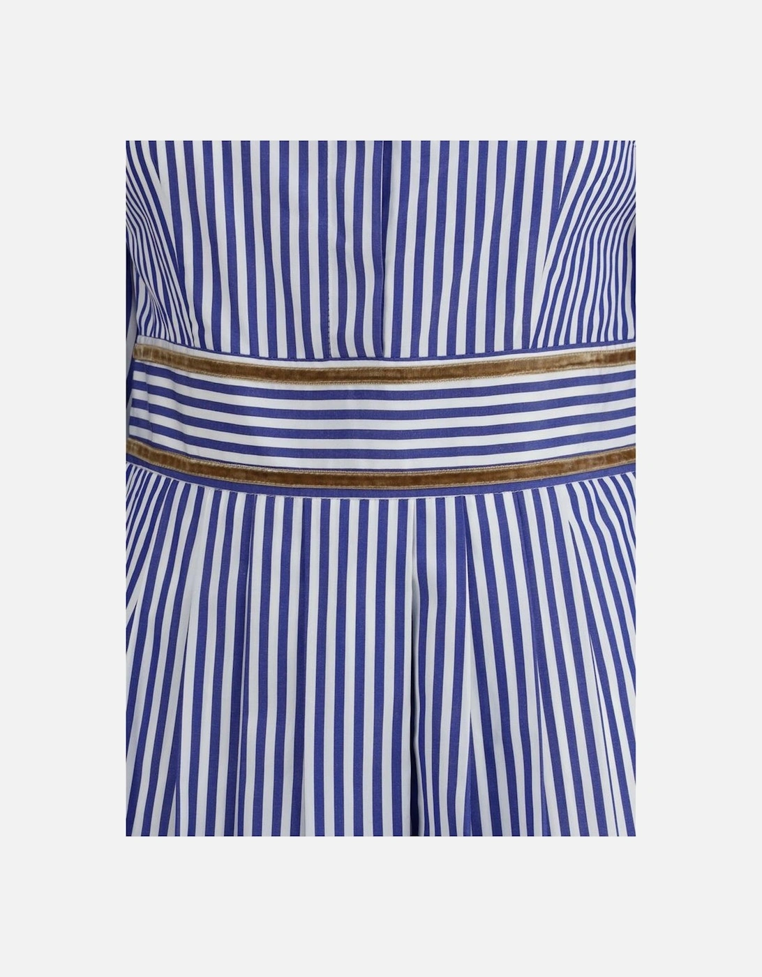 Striped Chemisier Dress with Corduroy Detailing Women - Multicolor