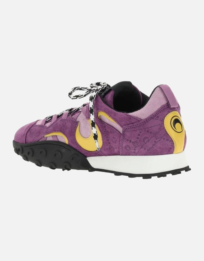 Paneled Suede Sneakers with Rubber Sole Women - Purple