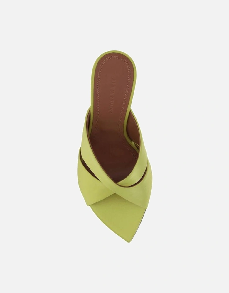Elongated Toe Slip-On Stiletto Heel Sandals Women - Yellow