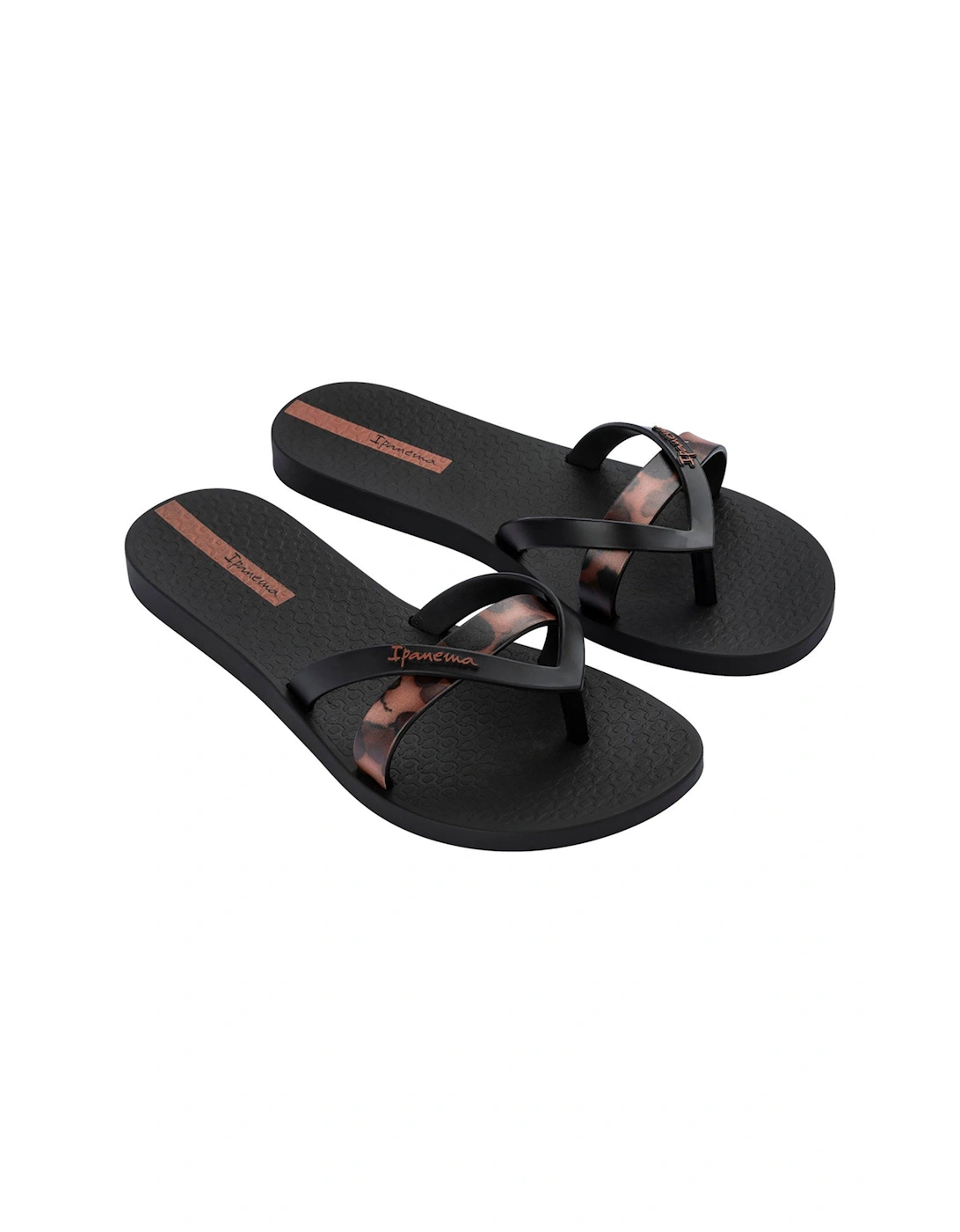 Kirei Tortoise Shell Print Toe-Post Sandal - Black, 2 of 1