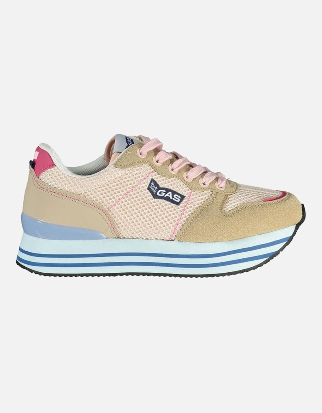 Lace-Up Sports Footwear with Contrast Details Women - Pink Sneakers, 4 of 3