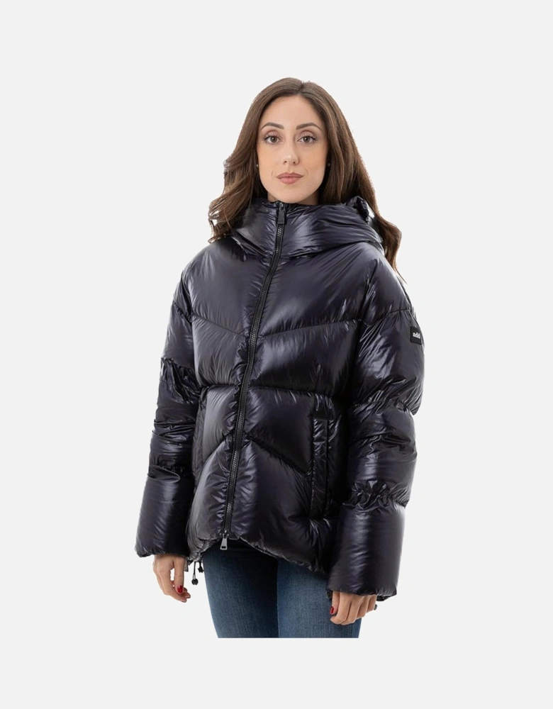 Leather Quilted Chain Shoulder Bag Women - Blue Jackets