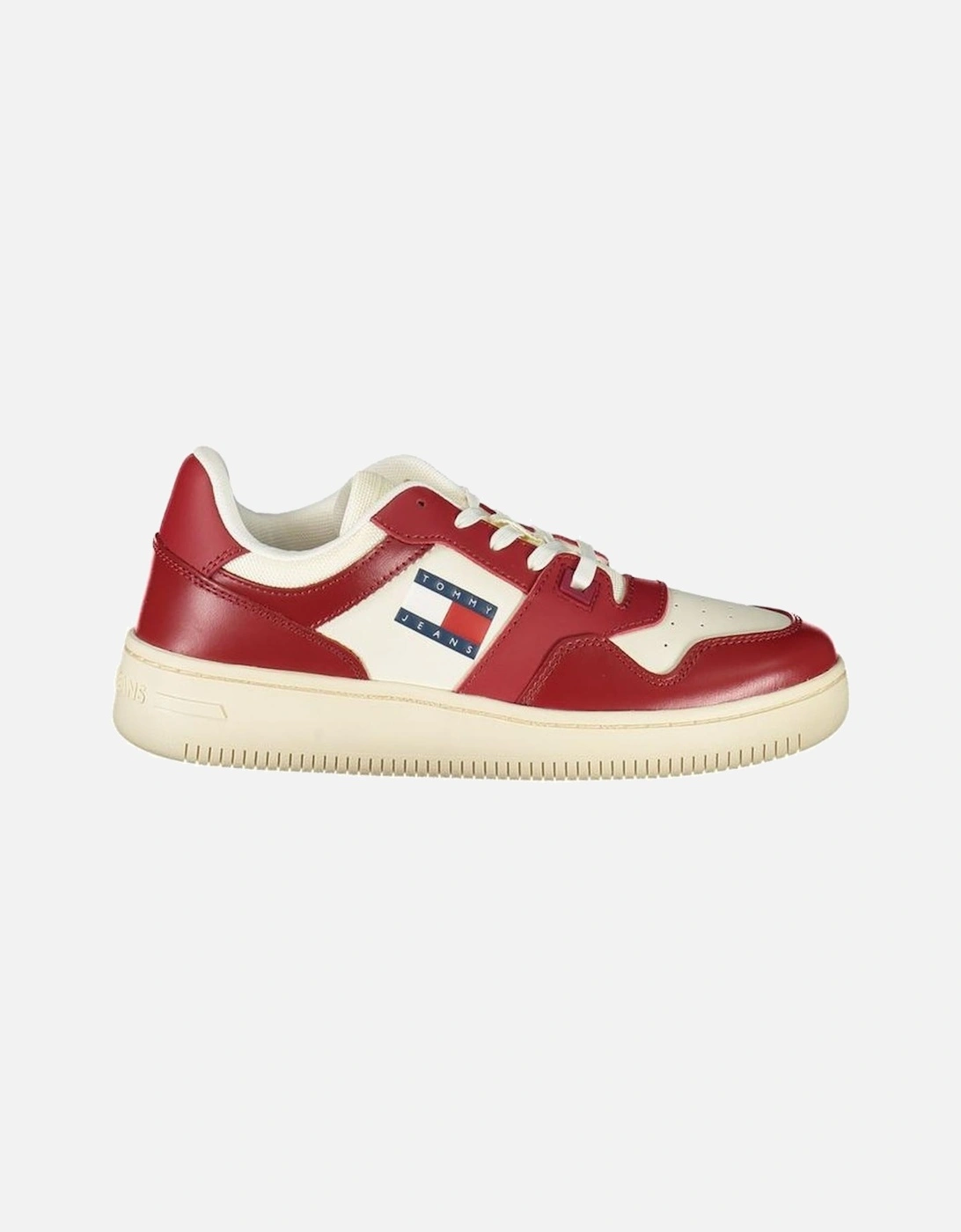 Leather Quilted Chain Shoulder Bag Women - Red Sneakers, 4 of 3