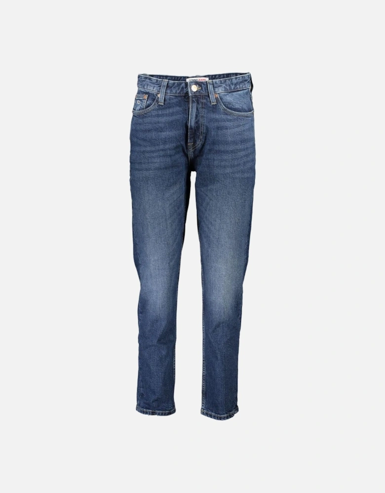 High Rise Slim Ankle Washed Effect Jeans Women - Blue Jeans