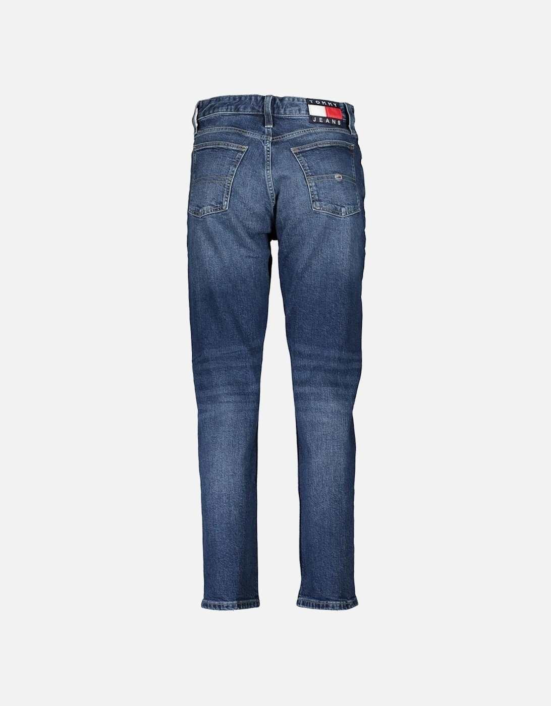 High Rise Slim Ankle Washed Effect Jeans Women - Blue Jeans